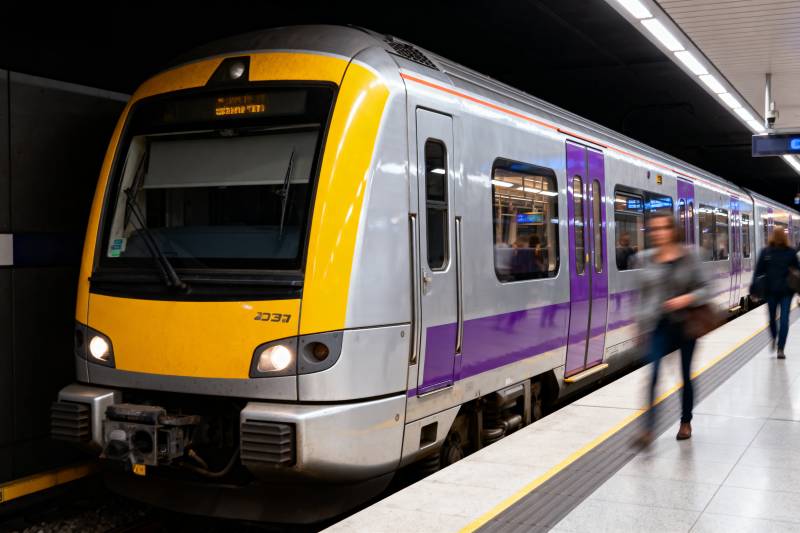 地铁进站乘客匆匆图片