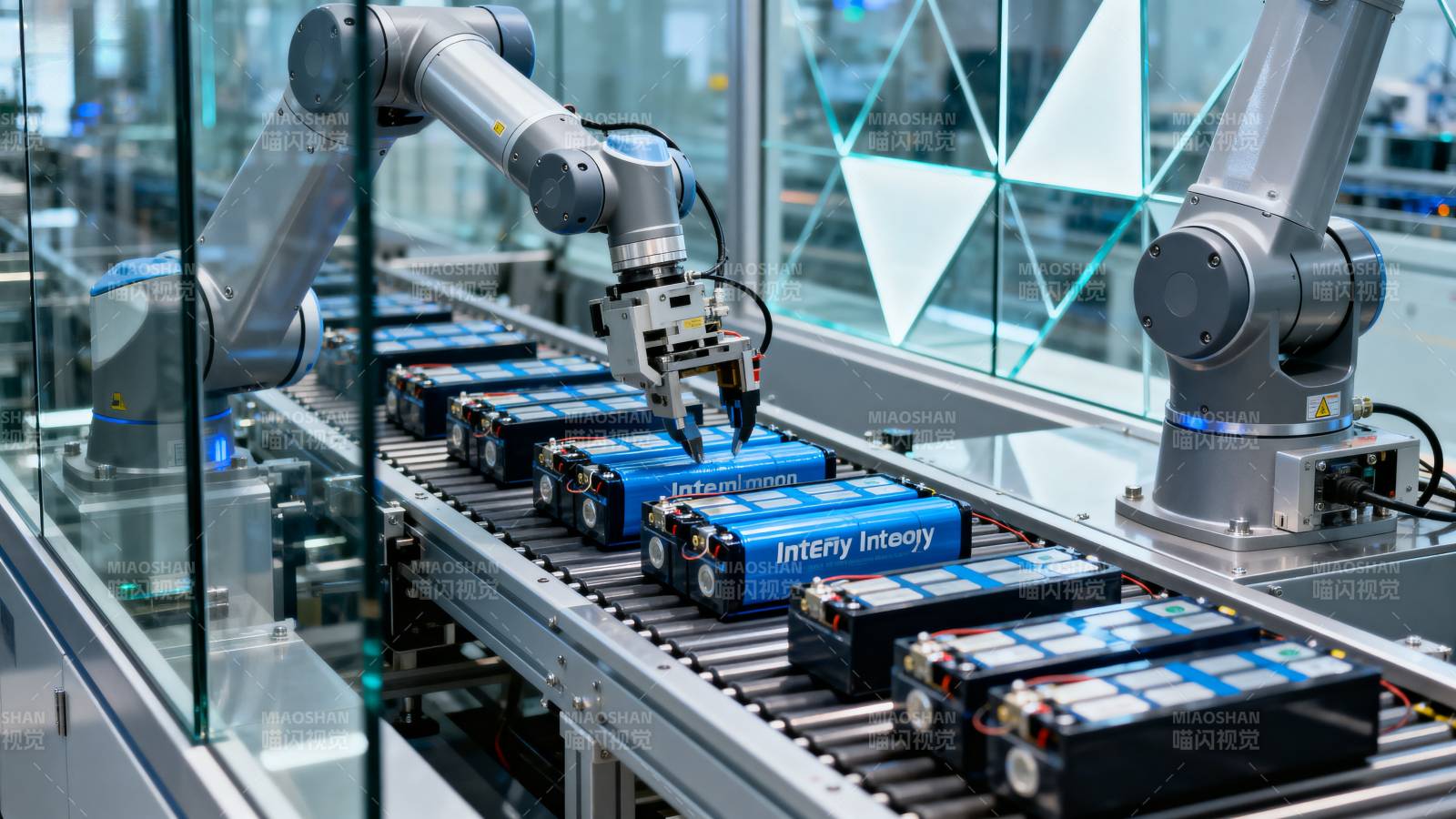 智能工厂电池装配图片