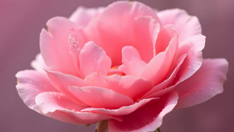 粉玫瑰绽放图片