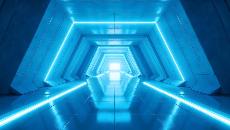 未来科技隧道图片