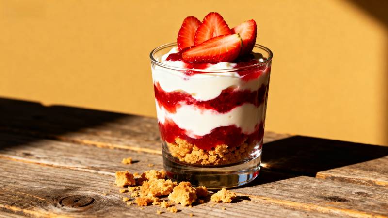 草莓奶油杯图片