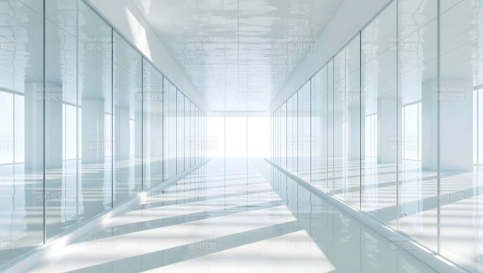 现代玻璃走廊图片