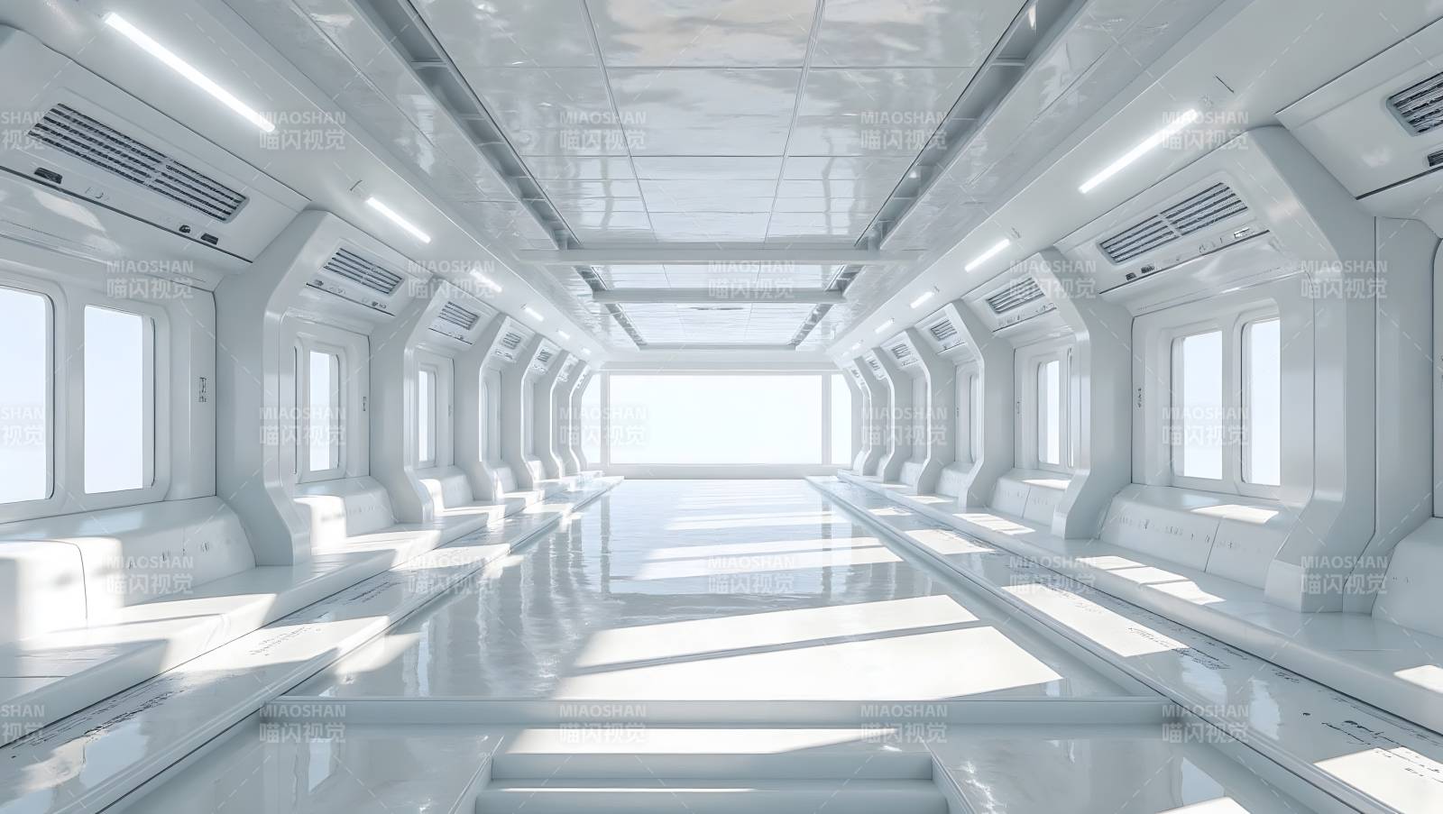 未来太空舱走廊图片