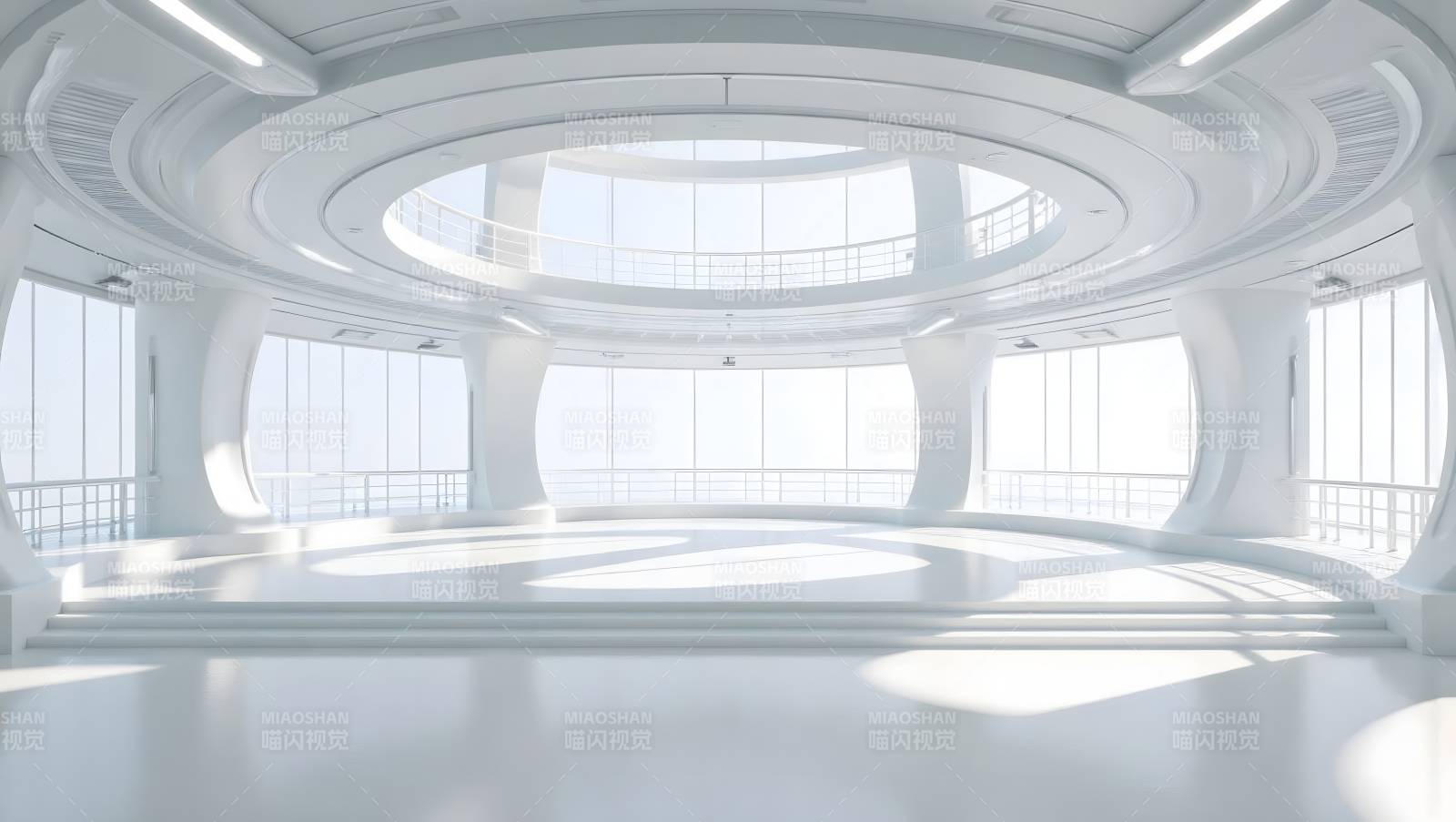 未来感白色空间图片