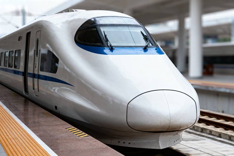 高速列车停靠站台图片