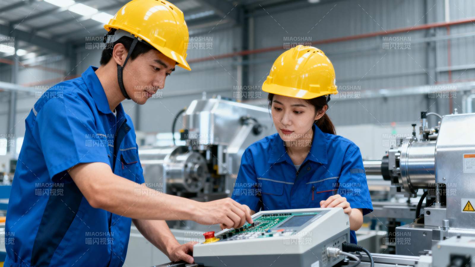 工厂工人操作设备图片