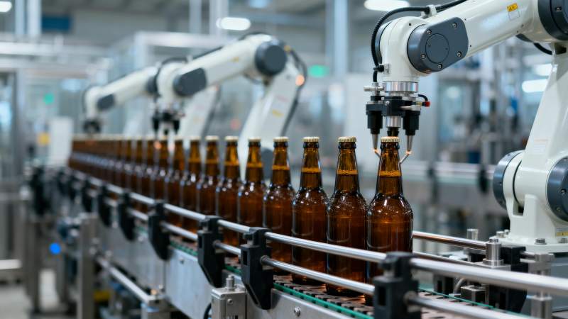 啤酒瓶装生产线图片