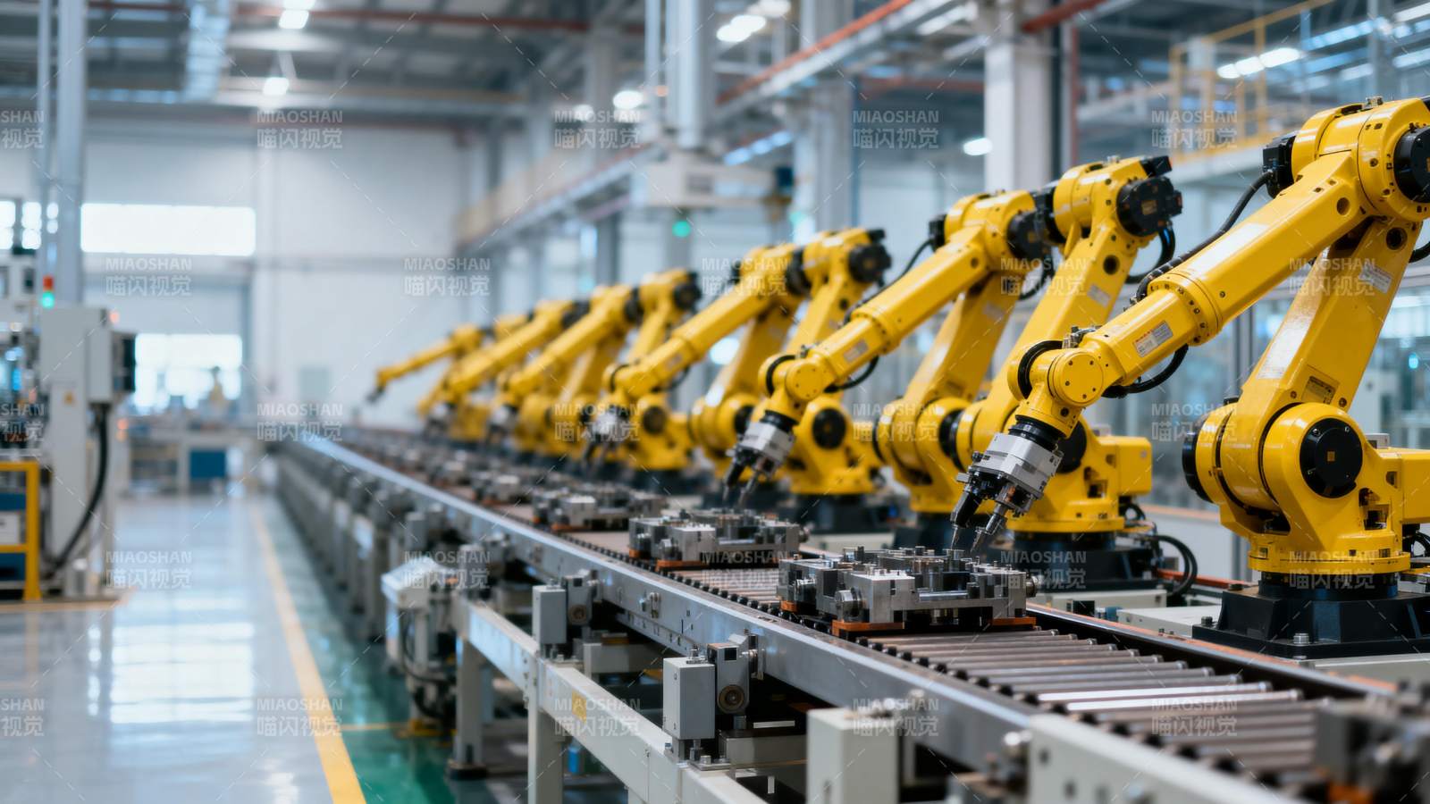 智能工厂机器人生产线图片