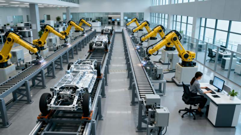 智能汽车生产线图片