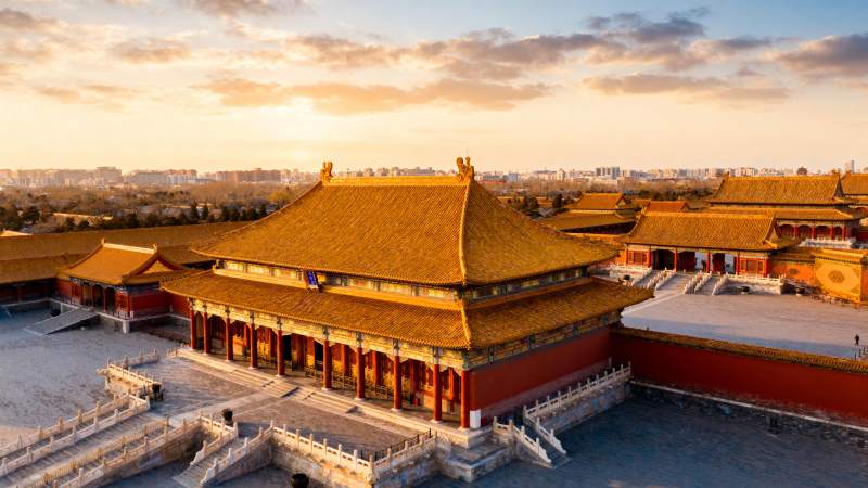 故宫晨曦美景图片