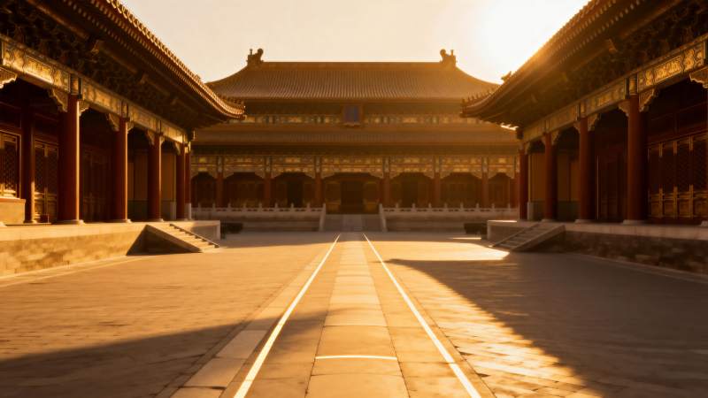 故宫晨光图片