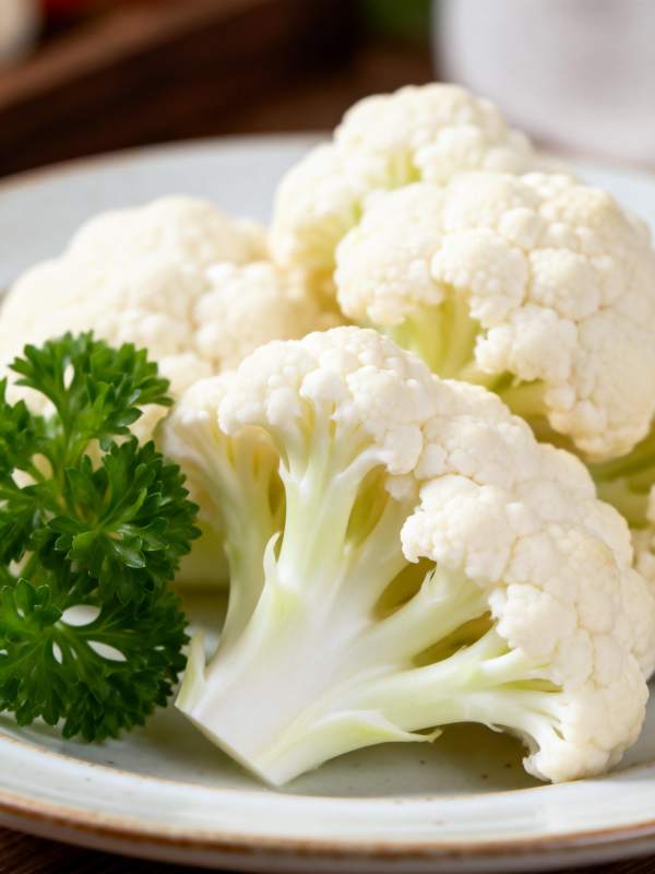 新鲜花椰菜配香菜图片