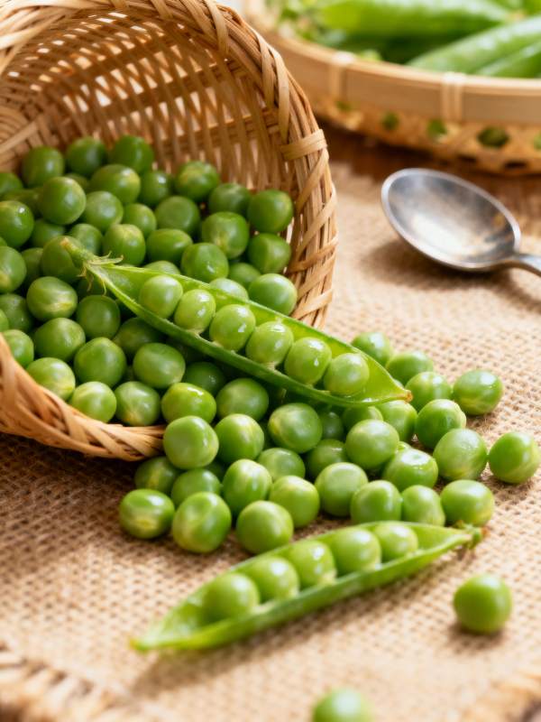 新鲜青豆满篮溢图片