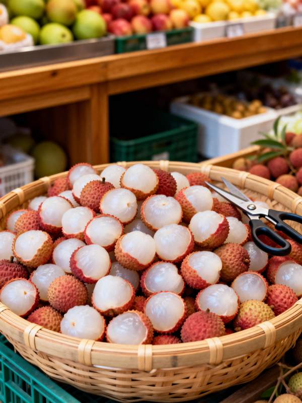 新鲜荔枝上市图片