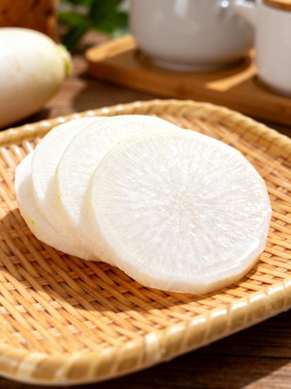 清脆白萝卜片图片