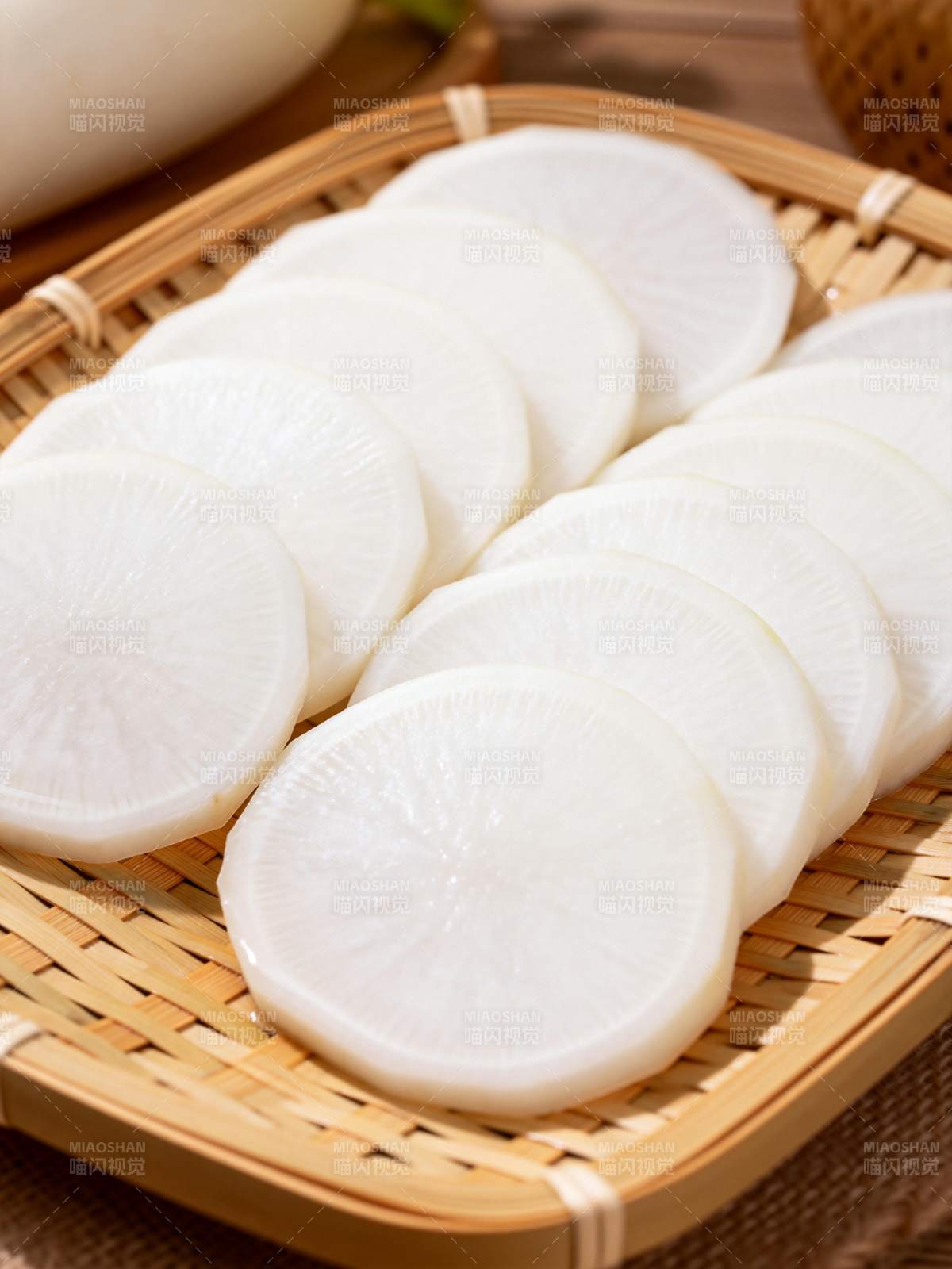 白萝卜片摆盘图片