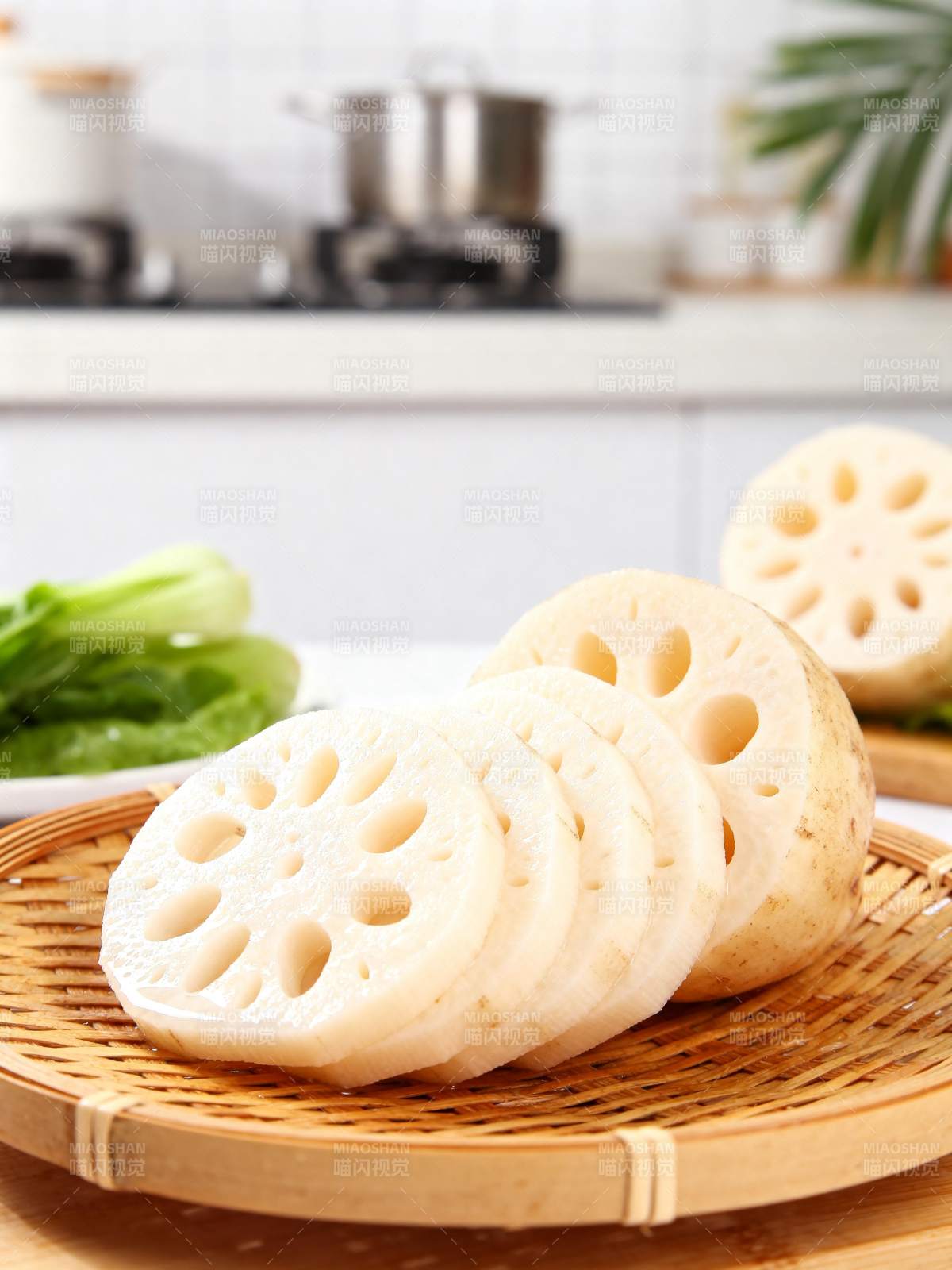 莲藕切片摆盘图片