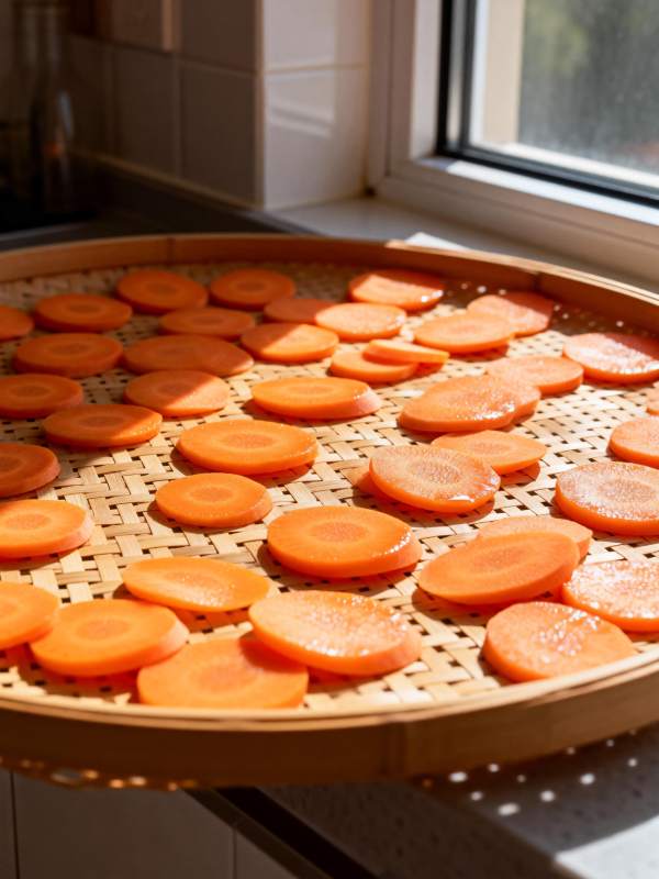 胡萝卜片晒太阳图片