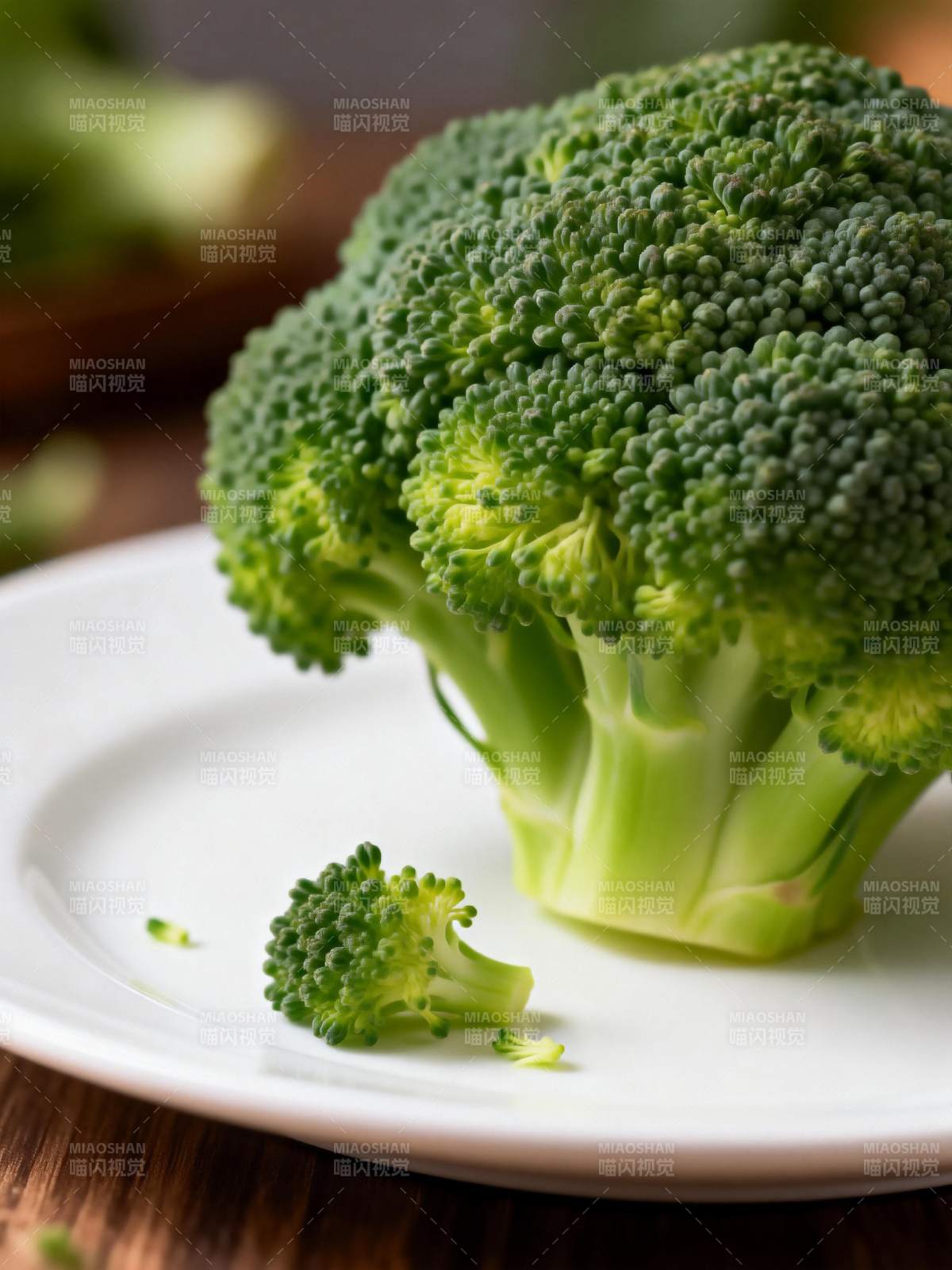 新鲜西兰花特写图片