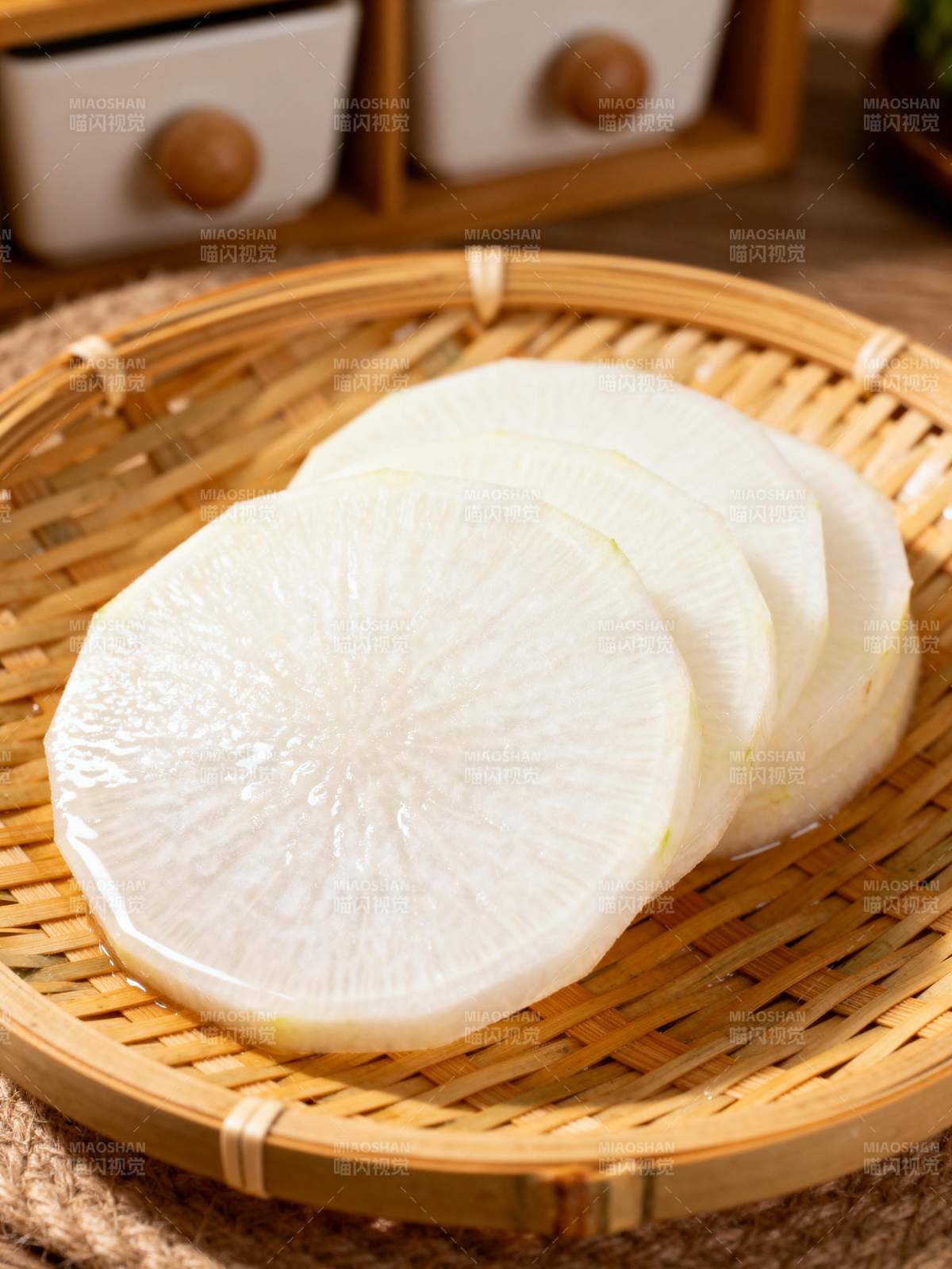白萝卜片摆盘图片