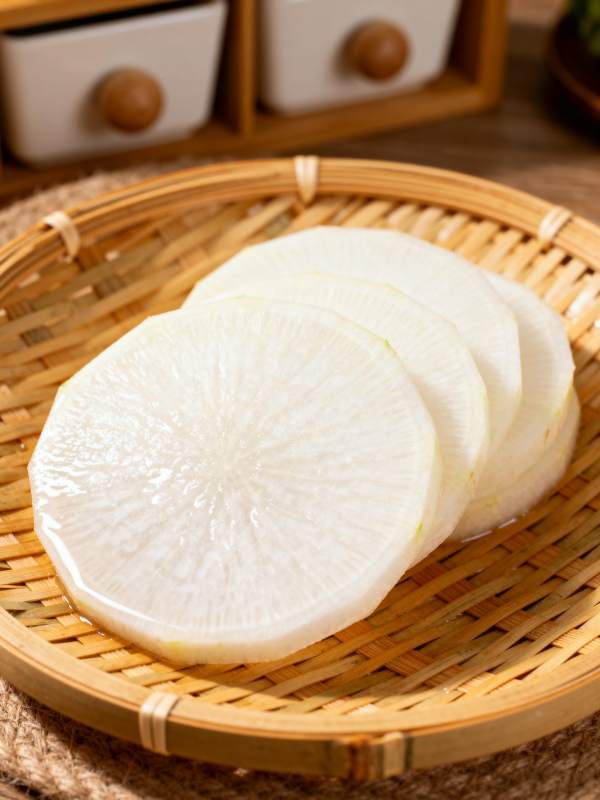 白萝卜片摆盘图片