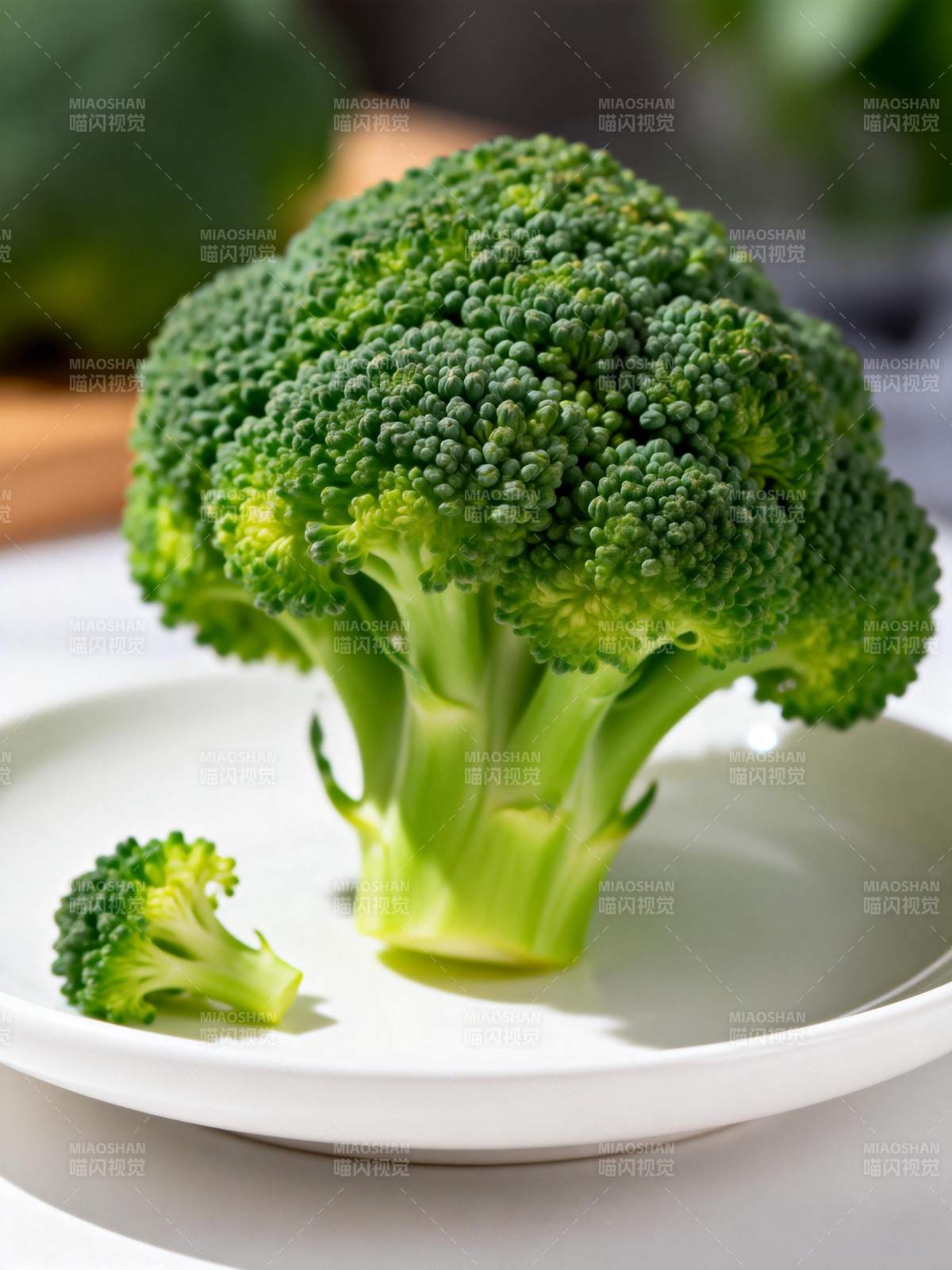 新鲜西兰花特写图片