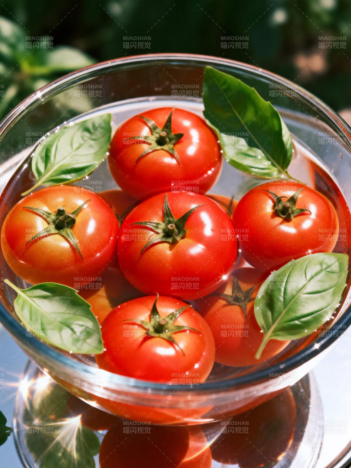 番茄与罗勒的清新时光图片