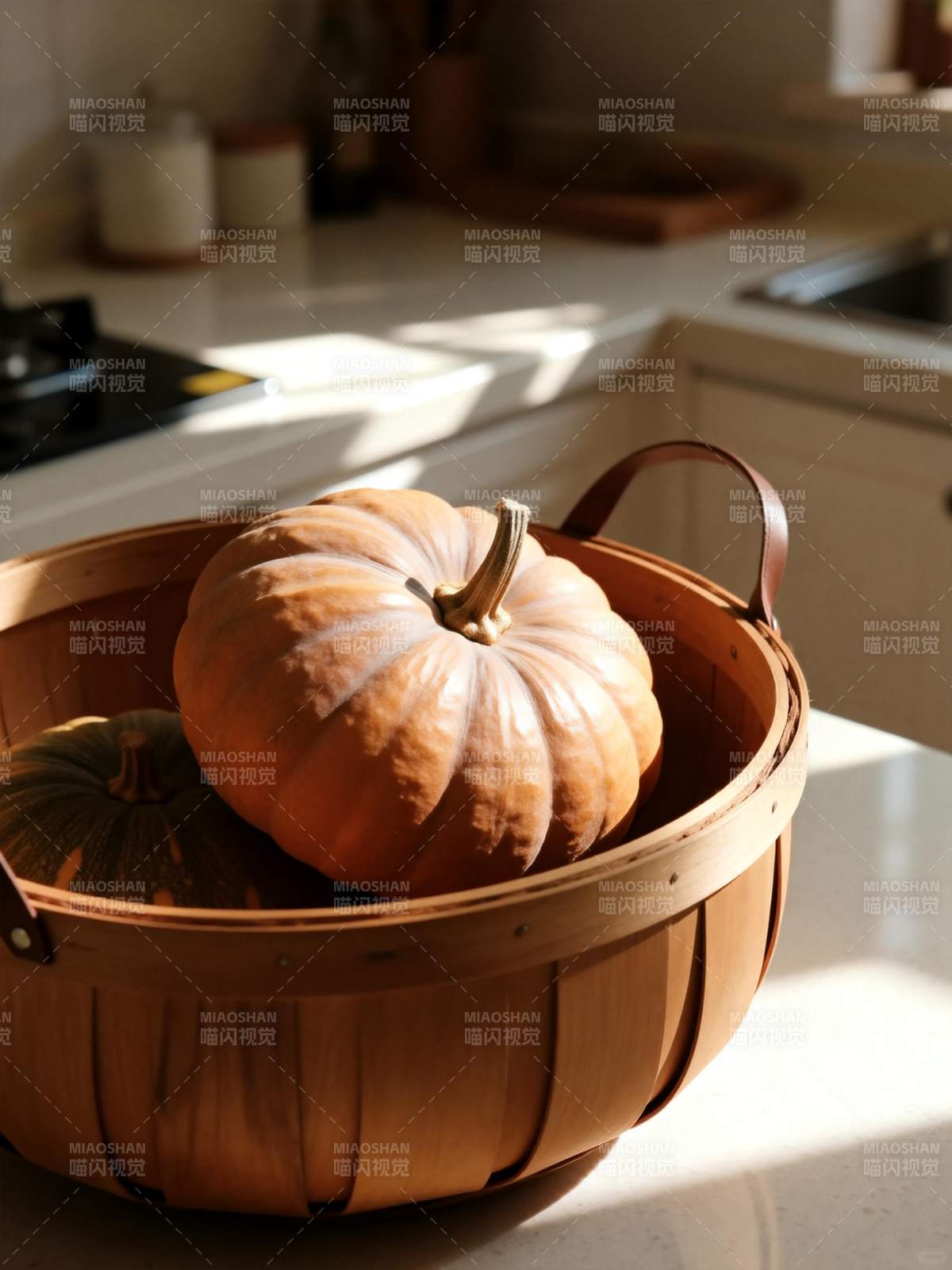 秋日南瓜篮图片