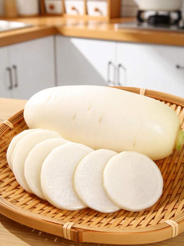 新鲜白萝卜切片图片