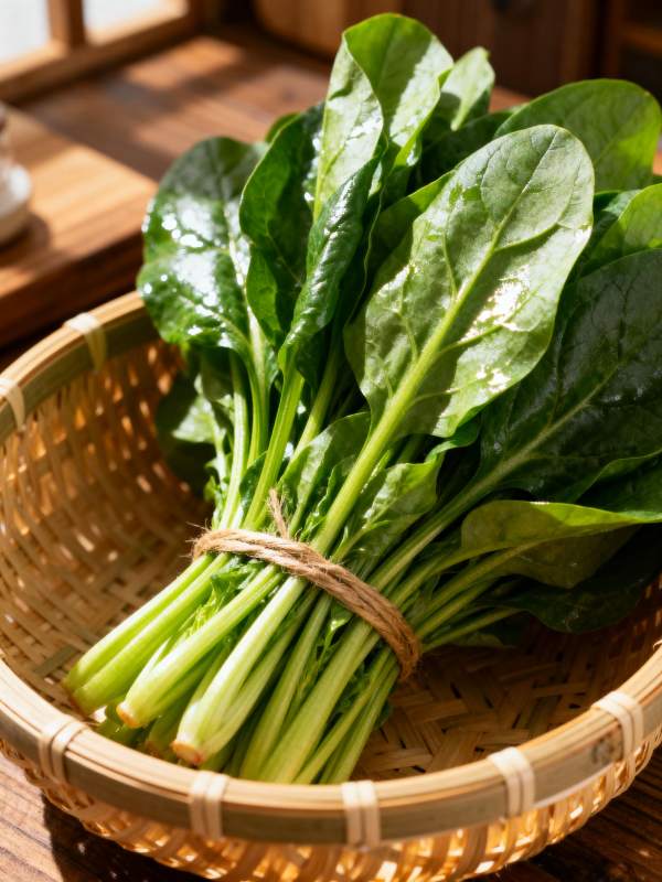 新鲜菠菜束图片