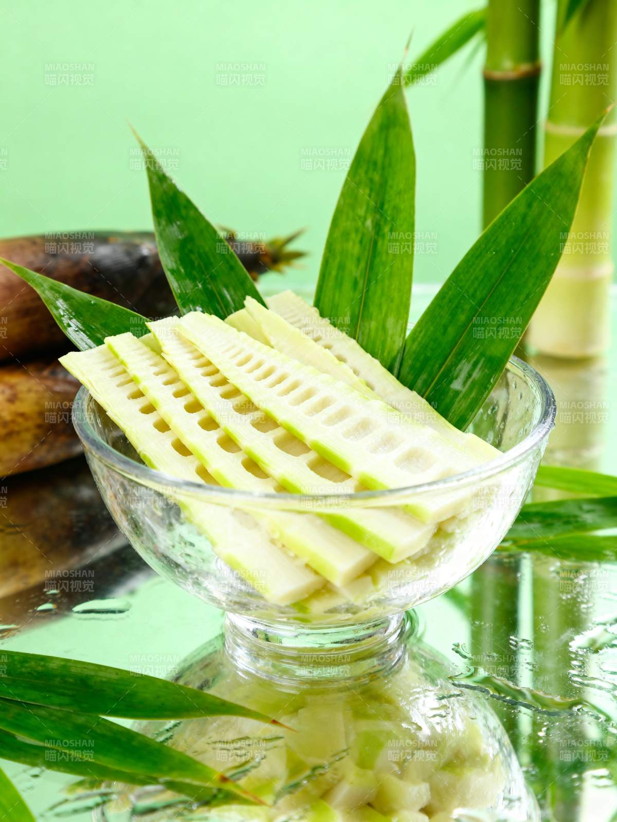竹笋切片 清新自然图片