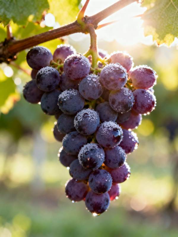 紫葡萄挂枝头图片