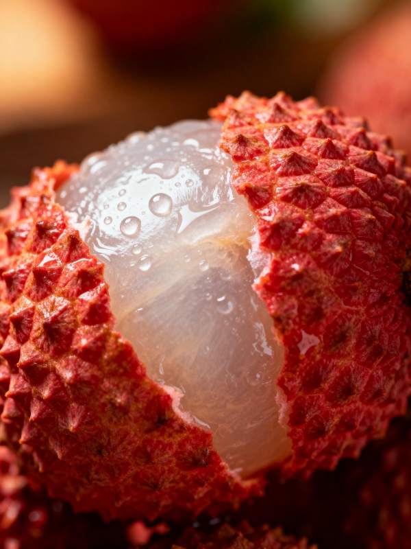 新鲜荔枝特写图片