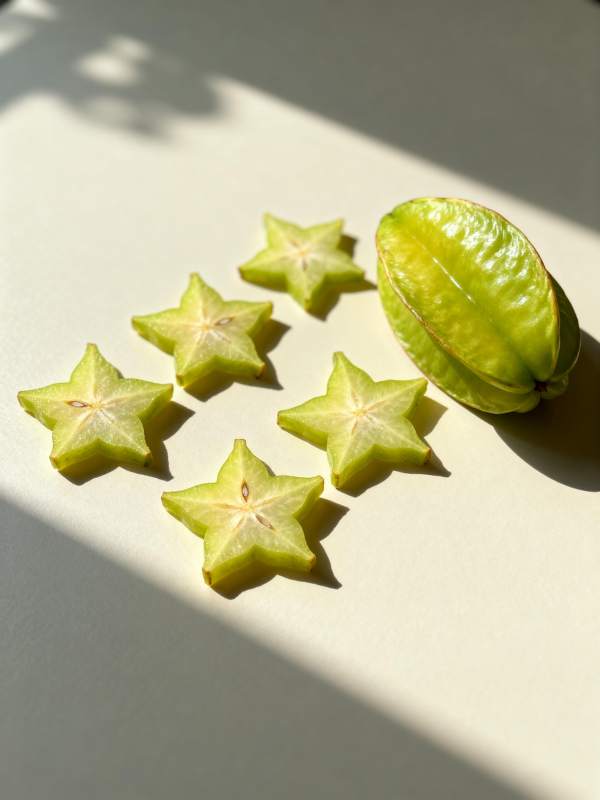 杨桃切片星形摆盘图片