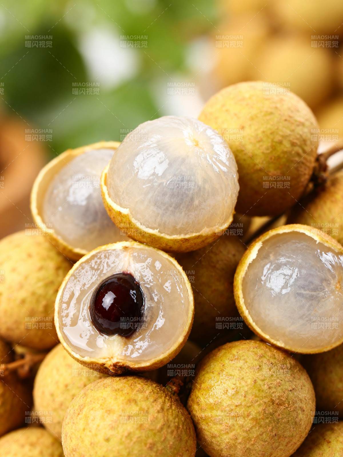 新鲜龙眼特写图片