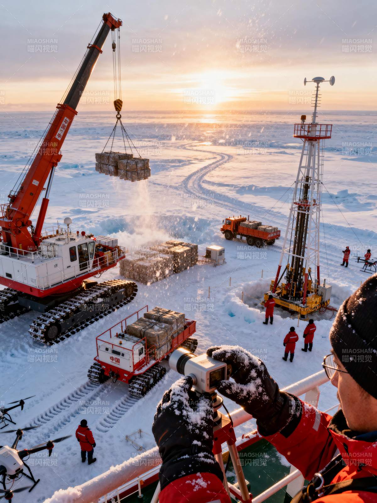 极地科考作业现场图片