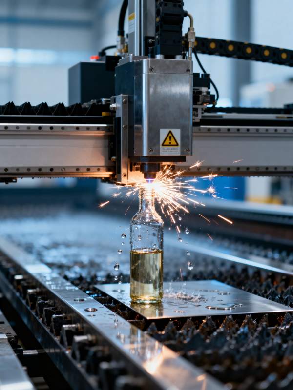 激光切割玻璃瓶图片