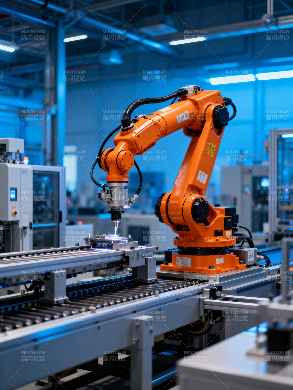 智能工厂机器人作业图片