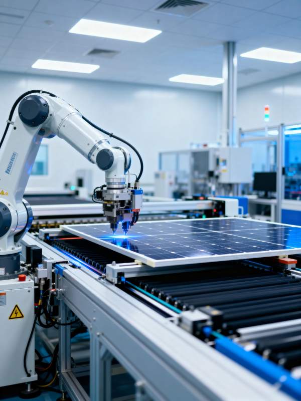 智能机器人焊接太阳能板图片