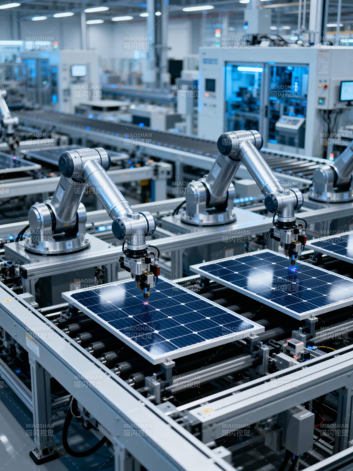 智能工厂太阳能生产图片