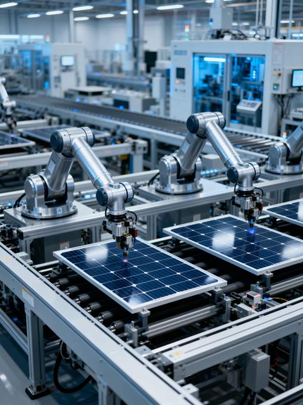 智能工厂太阳能生产图片