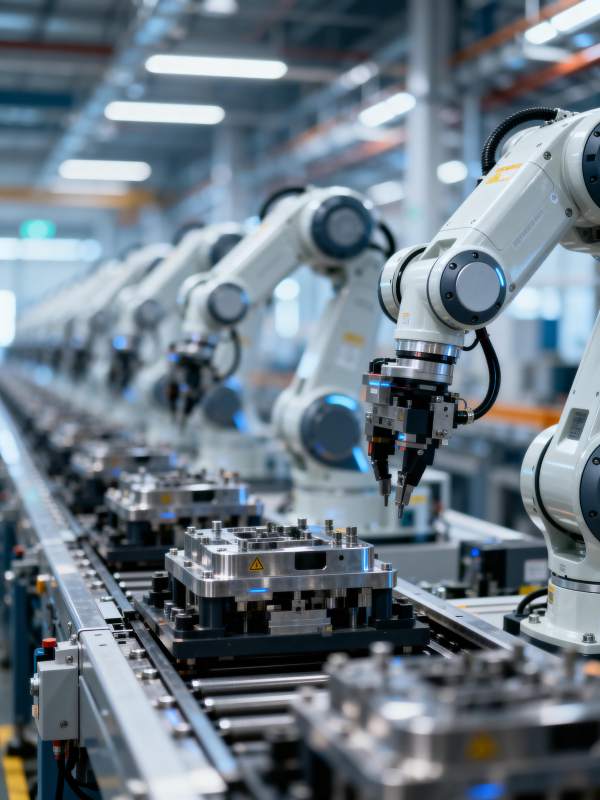 智能工厂机械臂作业图片