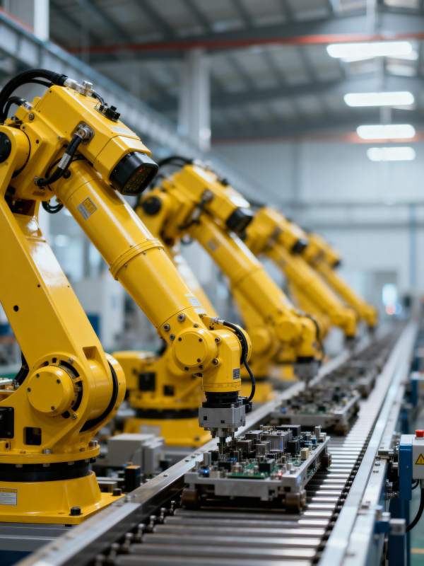 智能工厂机器人作业图片