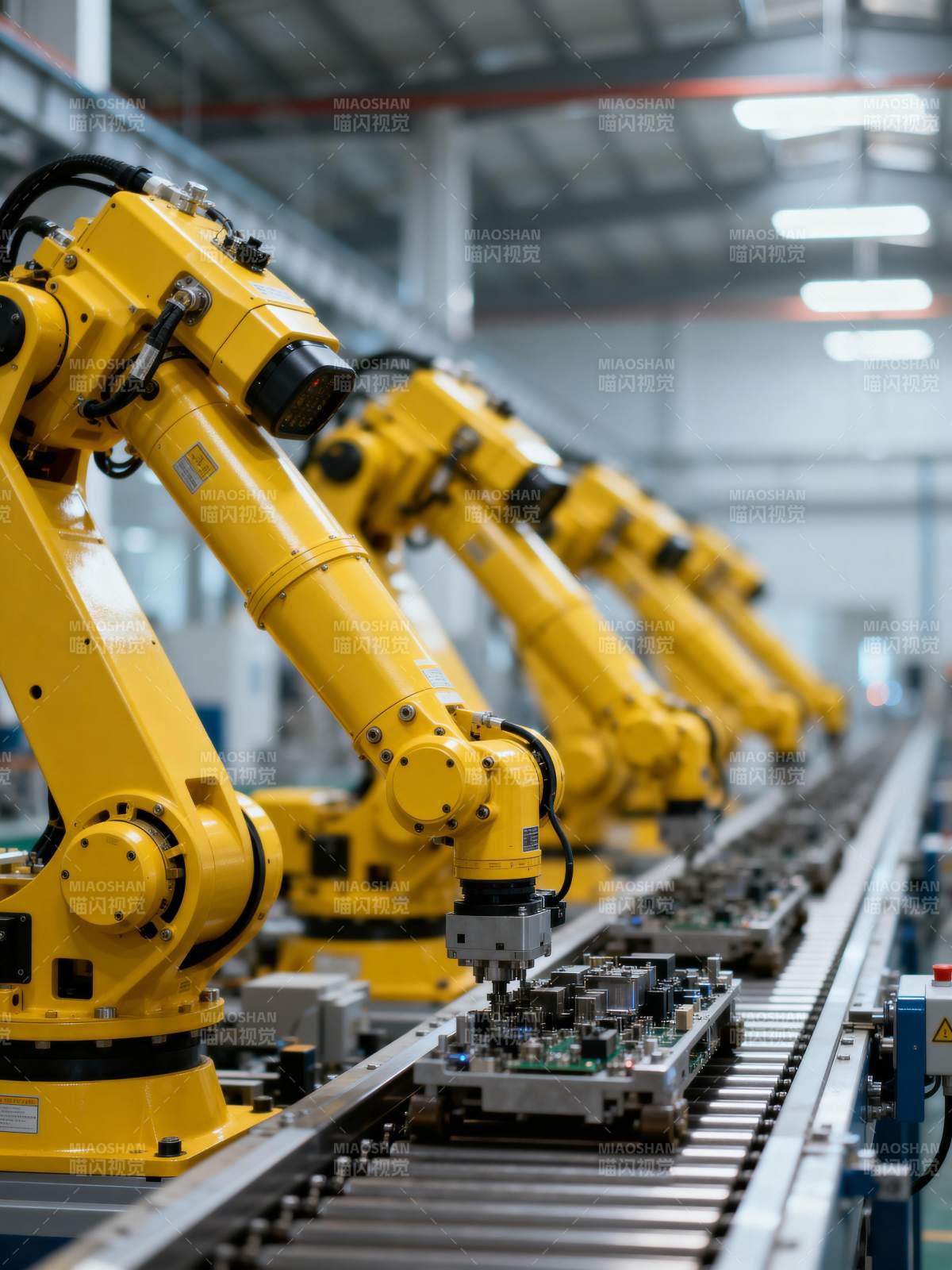 智能工厂机器人作业图片