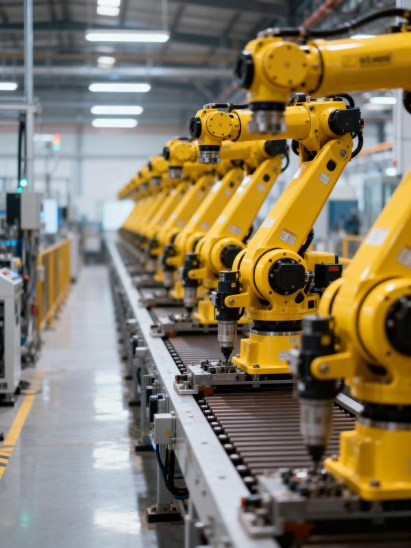 智能工厂机器人臂图片