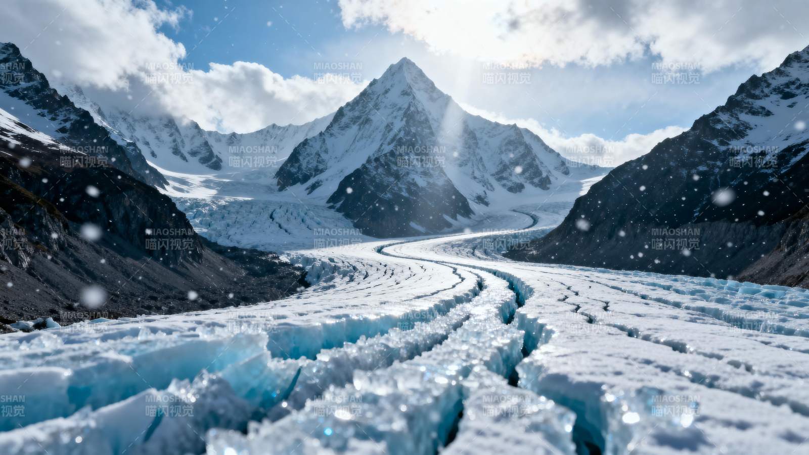 雪山冰川奇景图片