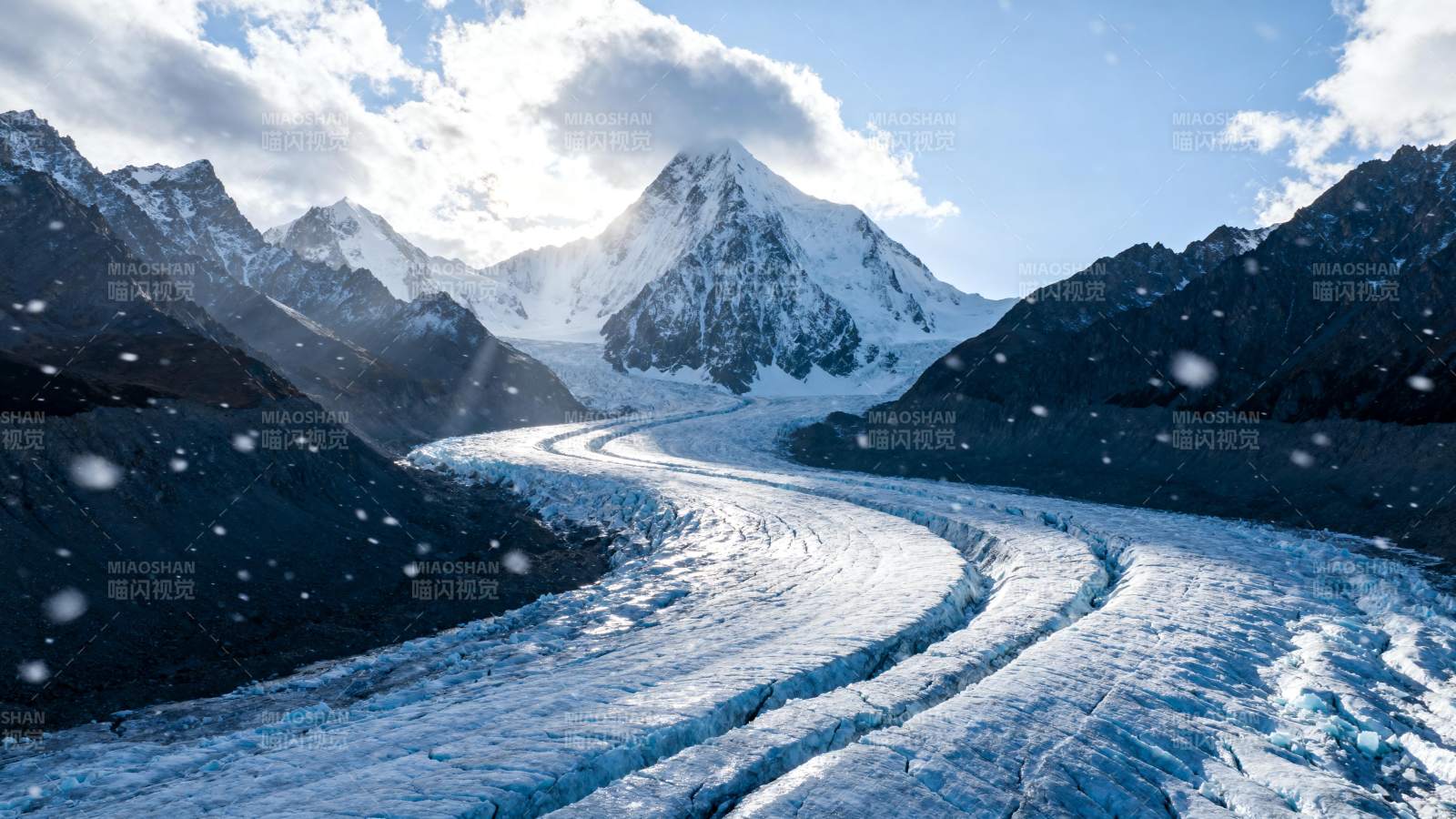 雪山冰川风光图片