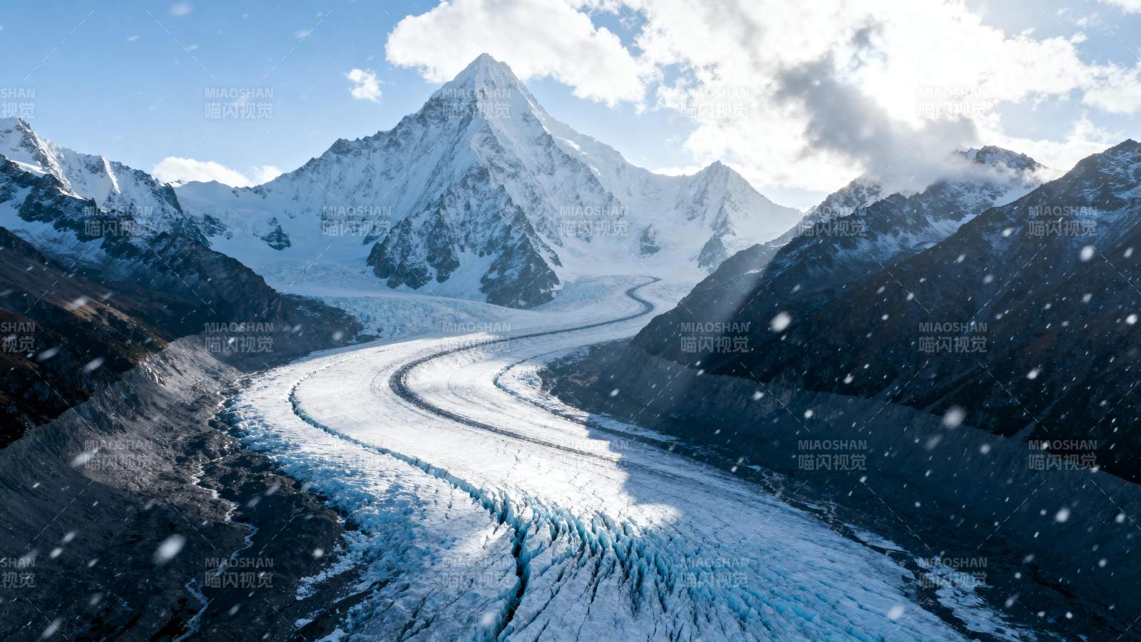 雪山冰川美景图片