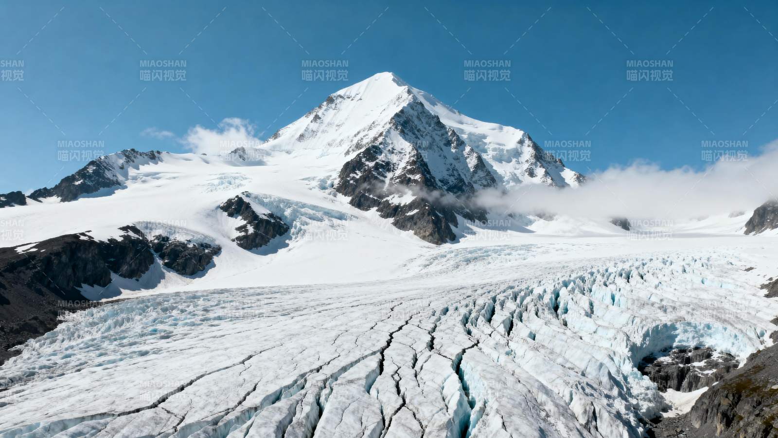 雪山冰川壮丽景色图片