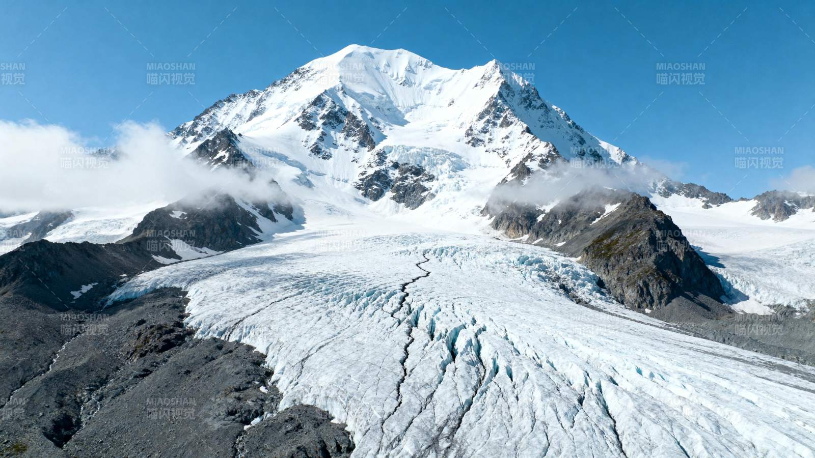 雪山冰川壮丽景色图片